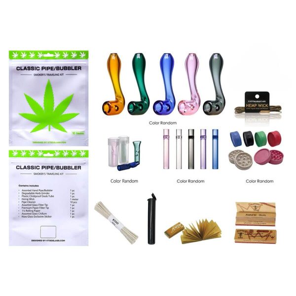 Glass Pipe Smoker Traveling Kit Selling Online