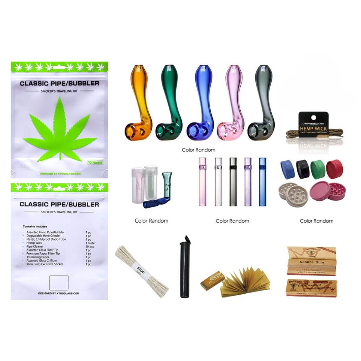 Glass Pipe Smoker Traveling Kit Selling Online