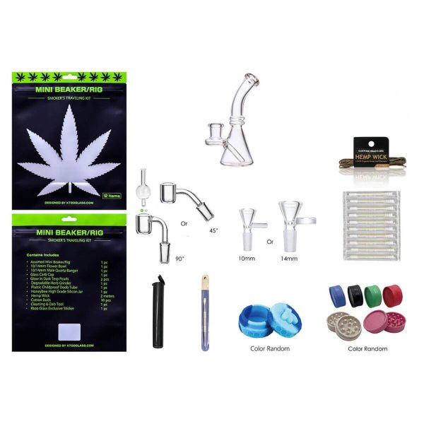 Mini Beaker Bong Smoker Traveling Kit Supplier