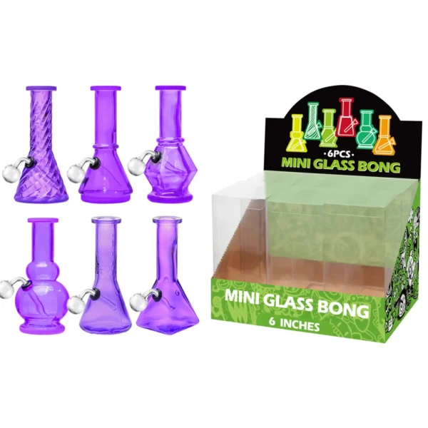 Transparent Purple Glass Oil Burner-M60101B