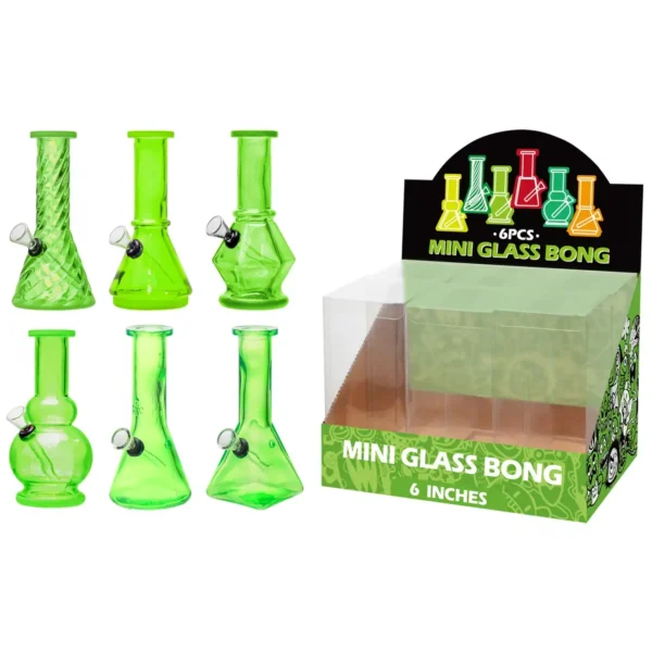 Transparent Green Glass Water Pipe-M60102F