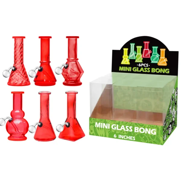 Transparent Red Glass Oil Burner-M60103B