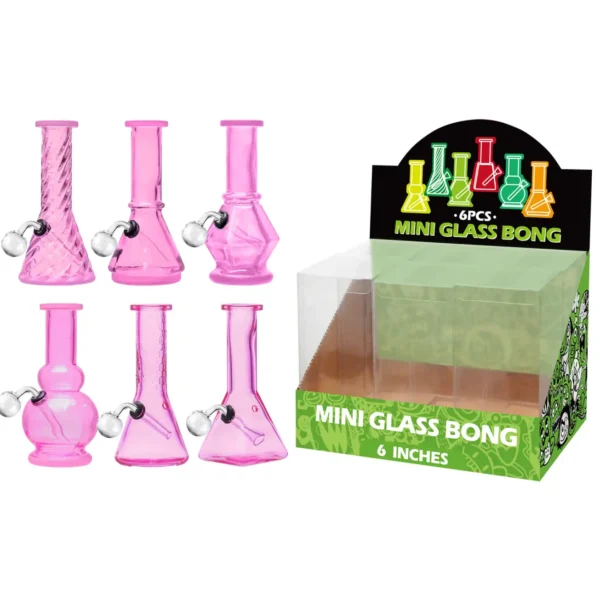 Transparent Pink Glass Oil Burner-M60106B