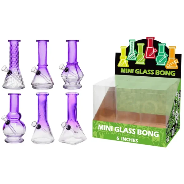 Gradient Purple Glass Water Pipe-M60201F