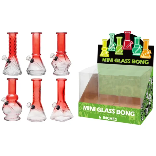 Gradient Red Glass Water Pipe-M60203F