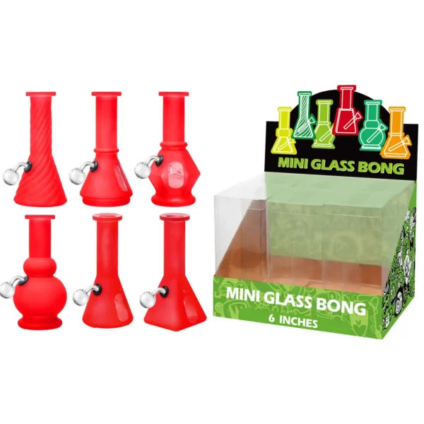 Matt Paint Red+Water Window Glass Oil Burner 6inch-M61003B