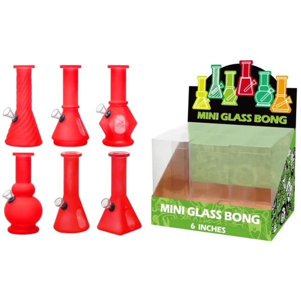 Matte Red+Water Window Glass Water Pipe-M61003F