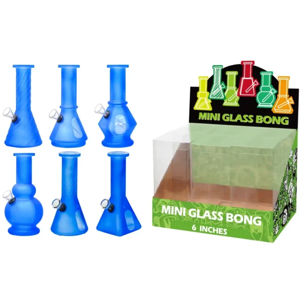 Matte Blue+Water Window Glass Water Pipe-M61004F