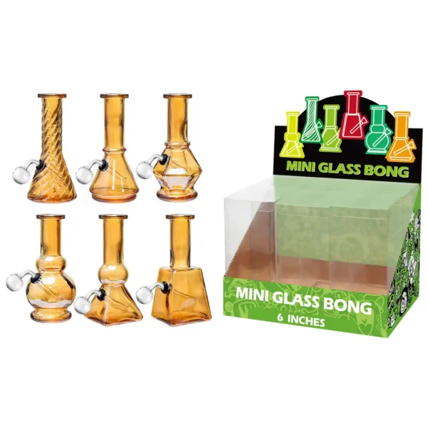 Yellow Electroplating Glass Oil Burner 6inch-M62003B