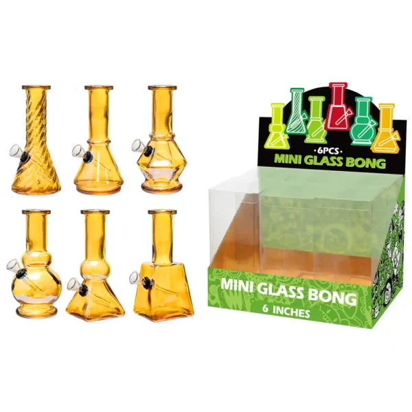 Electroplating Yellow Glass Water Pipe-M62003F