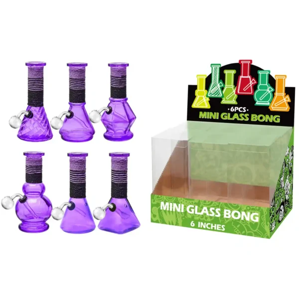 Purple Transparent Paint+ Artistic String Glass Oil Burner 6inch-M64001B