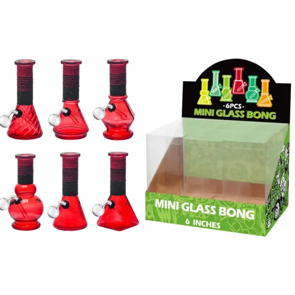 Red Transparent Paint+ Artistic String Glass Oil Burner 6inch-M64003B