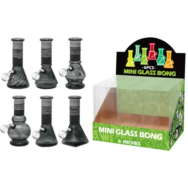 Black Transparent Paint+ Artistic String Glass Oil Burner 6inch-M64005B