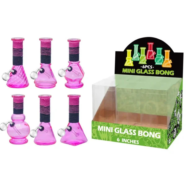 Pink Transparent Paint+ Artistic String Glass Oil Burner 6inch-M64006B