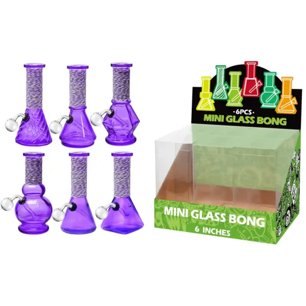 Purple Transparent Paint+ Artistic String Glass Oil Burner 6inch-M64101B