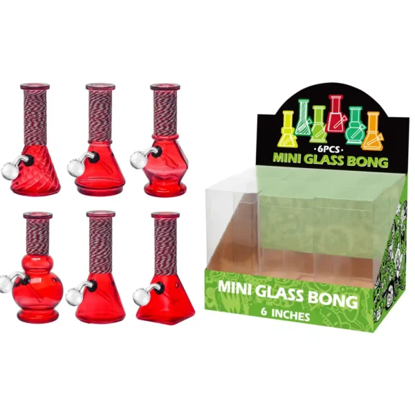 Red Transparent Paint+ Artistic String Glass Oil Burner 6inch-M64103B