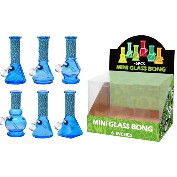 Blue Transparent Paint+ Artistic String Glass Oil Burner 6inch-M64104B