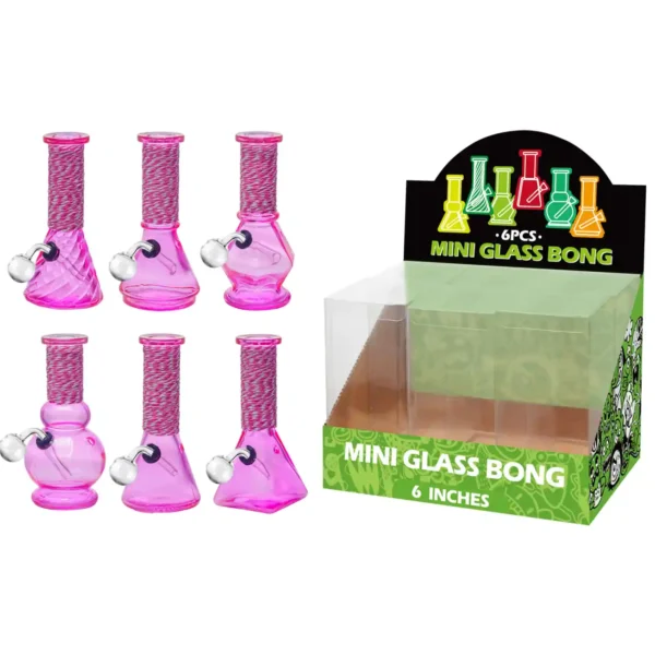 Pink Transparent Paint+ Artistic String Glass Oil Burner 6inch-M64106B