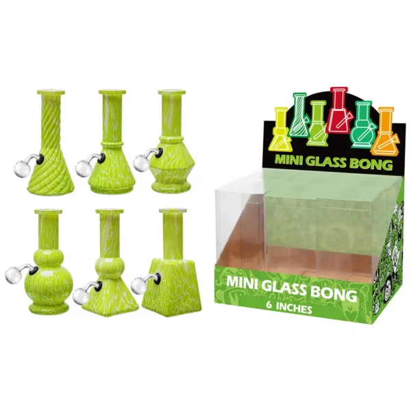 Green Water Transfer Printing Glass Oil Burner 6inch-M65003B