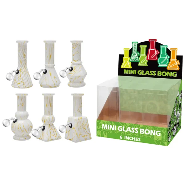 White Water Transfer Printing Glass Oil Burner 6inch-M65004B