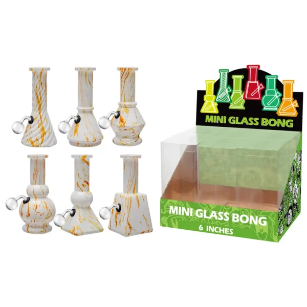 White Water Transfer Printing Glass Oil Burner 6inch-M65005B