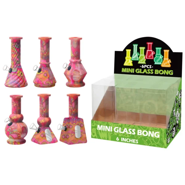 Glass Water Pipe With Hot Transfer Printing-M67001F