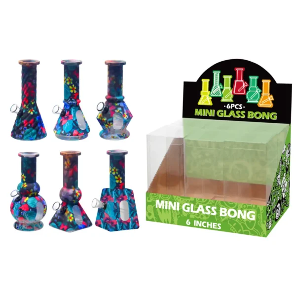 Glass Water Pipe With Hot Transfer Printing-M67010F