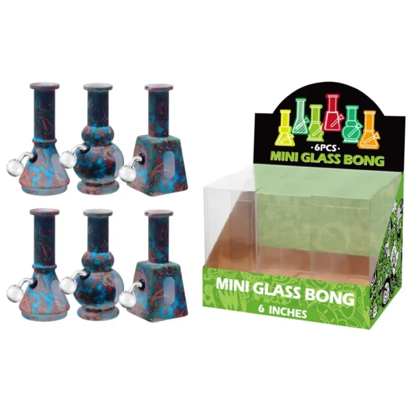 Retro Pattern Hot Transfer Printing+Water Window Glass Oil Burner 6inch-M67011B
