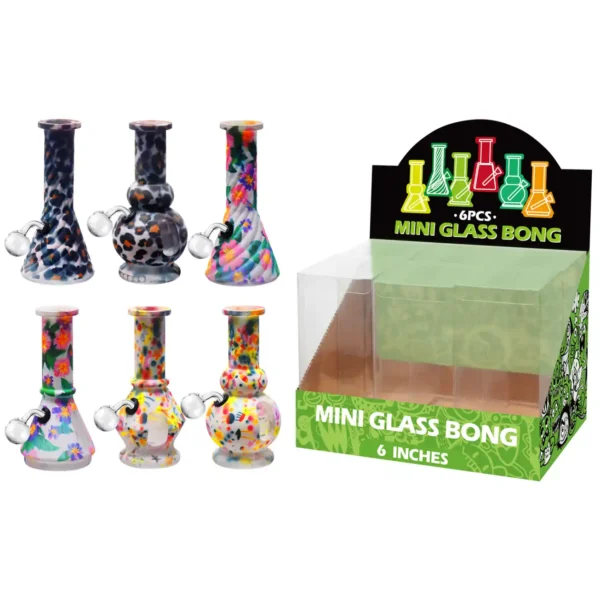 Mix Patterns Hot Transfer Printing+Water Window Glass Oil Burner 6inch-M67012B