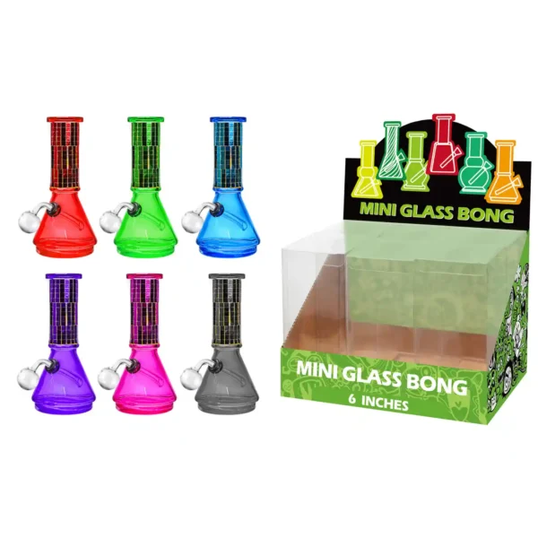 Mixed Color Square Mosaic Glass Oil Burner 6inch-M68002B