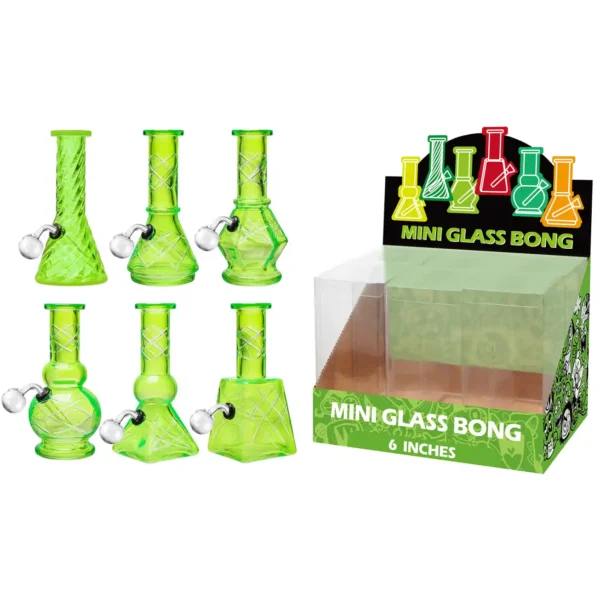 Green Transparent Paint Glass Oil Burner With Handetched 6inch-M69002B