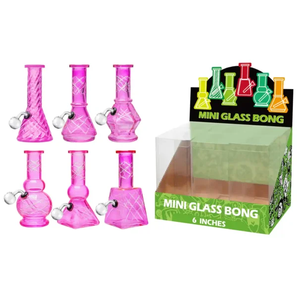 Pink Transparent Paint Glass Oil Burner With Handetched 6inch-M69006B