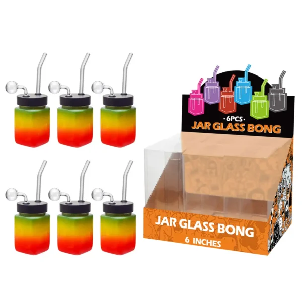 Rasta Glass Square Oil Burner 8inch-MS1101B