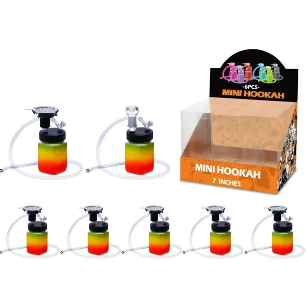 Rasta Paint Hookah&Waterpipe 2in1 7inch-MH11001W/H/T