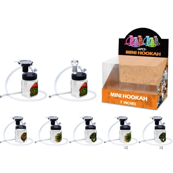 Mixed Decal Hookah&Waterpipe 2in1 7inch-MH30018W/H/T