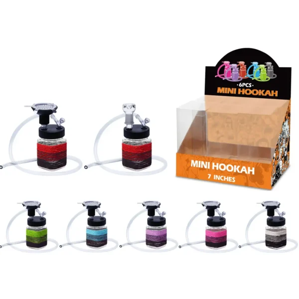 Mixed Artistic String Hookah&Waterpipe 2in1 7inch-MH40001W/H/T