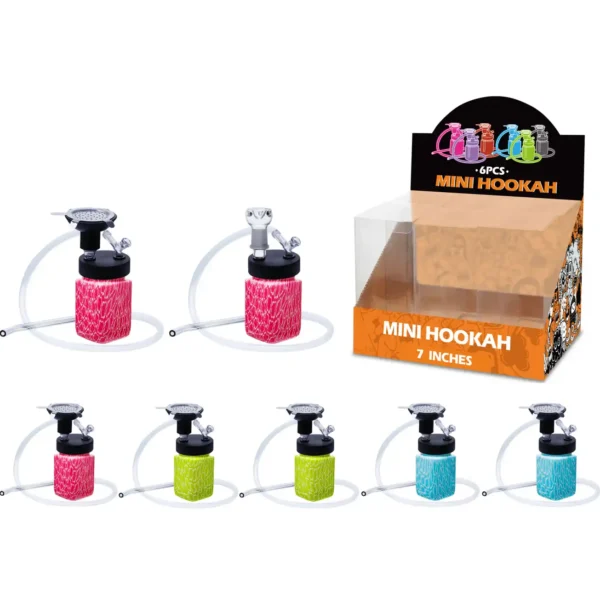 Mixed Color Water Transfer Printing Hookah&Waterpipe 2in1 7inch-MH51001W/H/T