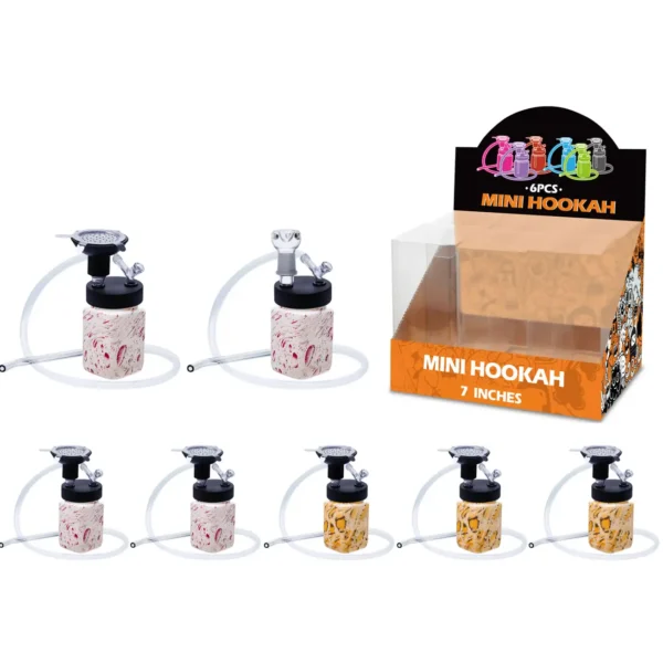 Mixed Color Water Transfer Printing Hookah&Waterpipe 2in1 7inch-MH52001W/H/T