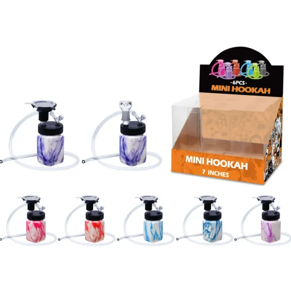 Mixed Color Water Transfer Printing Hookah&Waterpipe 2in1 7inch-MH53001W/H/T